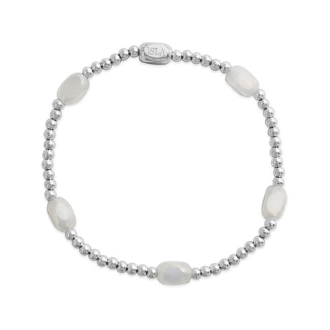 Isla Here & There- White Cap Bracelet