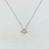 Sterling Silver CZ Star Necklace