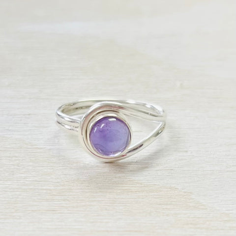 Sterling Silver Purple Stone Ring