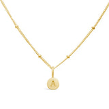 SS/GP Mini Initial Necklace