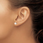 Sterling Silver 6-7mm Freshwater Cultured Pearl Studs