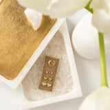 Set of 3 Plated Stud Earings