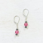 Sterling Silver October Crystal Dangle Earrings