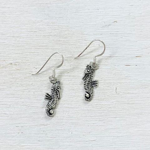 Sterling Silver Sea Horse Earrings