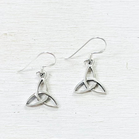 Sterling Silver Celtic Knot Dangle Earrings