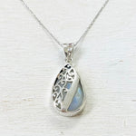 Sterling Silver Paisley Moonstone Necklace