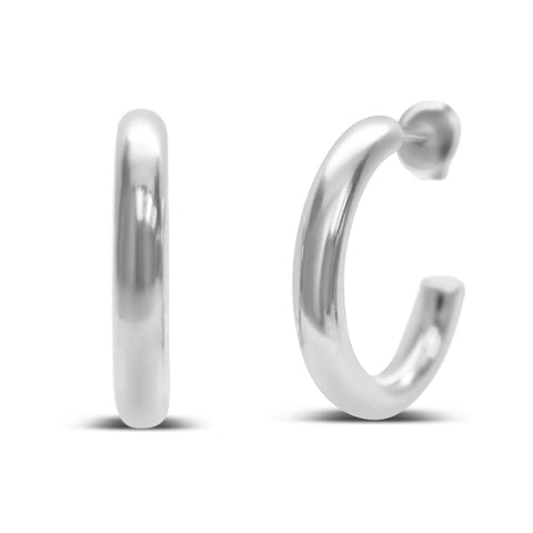 Isla Silver 25mm Weightless Hoops