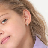 Sterling Silver Child Huggie Hoop Earrings