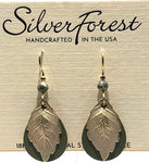 Silver Forest Leaf Earrings