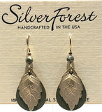 Silver Forest Leaf Earrings