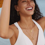 Gold Diamond-Cut Sunny Disc Necklace