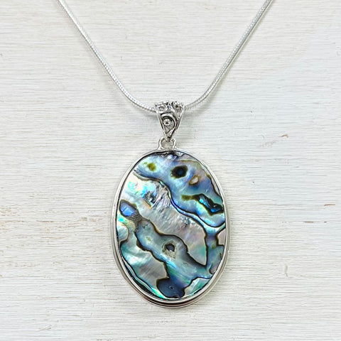 Sterling Silver Abalone Necklace