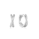 Ania Haie Silver Dual Huggie Hoop Earrings