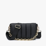 Lala Black Quilted Chain Crossbody