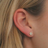 Sterling Silver - Gold Tone Cherise Clover Studs