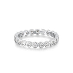 Silver Bezel Set Ring- Size 7
