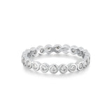 Silver Bezel Set Ring- Size 7