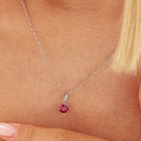 Ruby Fancy Charm Necklace