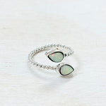 Sterling Silver Created Opal Ring