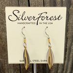 Silver Forest Two Tone Layered Dangle Earrings