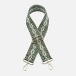 Teal & Green Diamond Guitar Strap