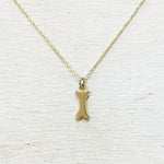 Sterling Silver Dog Bone Charm Necklace