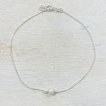 Sterling Silver Pearl Anklet