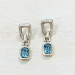 Fashion Blue Stone Dangle Earrings