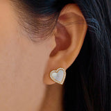 Ania Haie Mother of Pearl Heart Stud Earrings