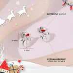 Sterling Silver Snowman Earrings