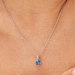 Blue Fancy Charm Necklace