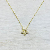 Sterling Silver CZ Star Necklace