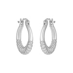 Silver Willow Hoops