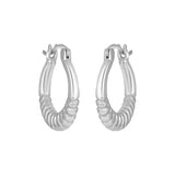 Silver Willow Hoops