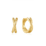 Ania Haie Gold Dual Huggie Hoop Earrings