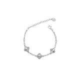 Sterling Silver Starburst Link Bracelet