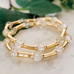 Fashion Clear Bead Stretch Bracelet Set of 2