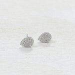 Sterling Silver CZ Teardrop Studs