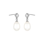 Silver Mae Pearl Earrings