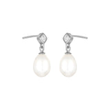 Silver Mae Pearl Earrings