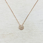 Sterling Silver Rose Gold Plated Circle Necklace