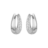 Silver Lana CZ Hoops