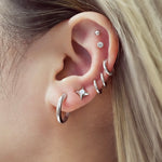Silver Small Huggie Hoops