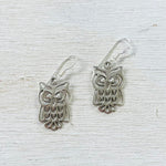 Sterling Silver Owl Earrings