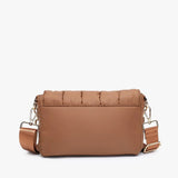 Lala Chocolate Quilted Chain Crossbody