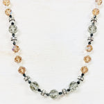 Sterling Silver Black and Brown Beaded Long Necklace