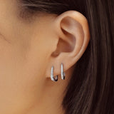 Silver Oval Huggies