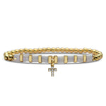 Cross Tila Beaded Bracelet