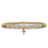 Cross Tila Beaded Bracelet