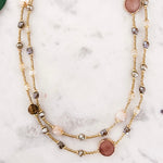 Fashion Natural Beaded Long Necklace